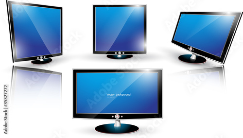 tv monitor vector set