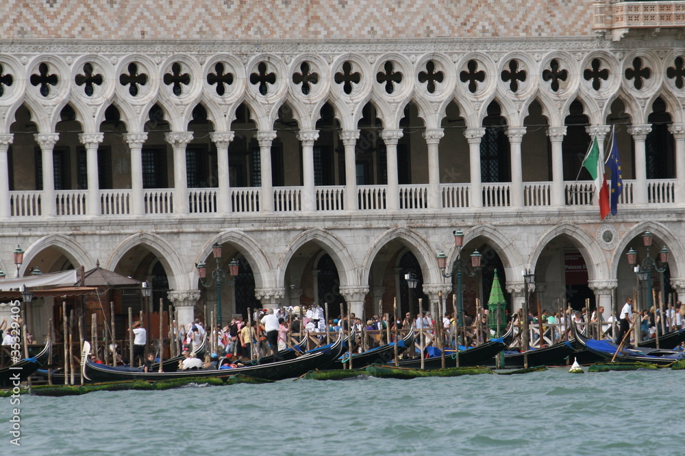 Venice with the sea and palace of Doge
