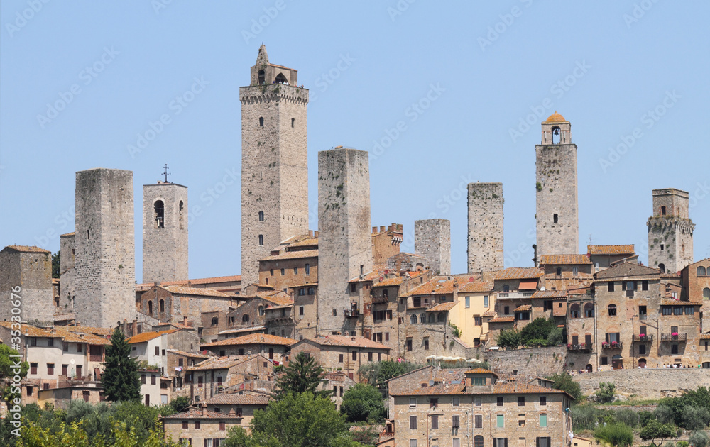 medieval towers of tuscan San Gimignao town