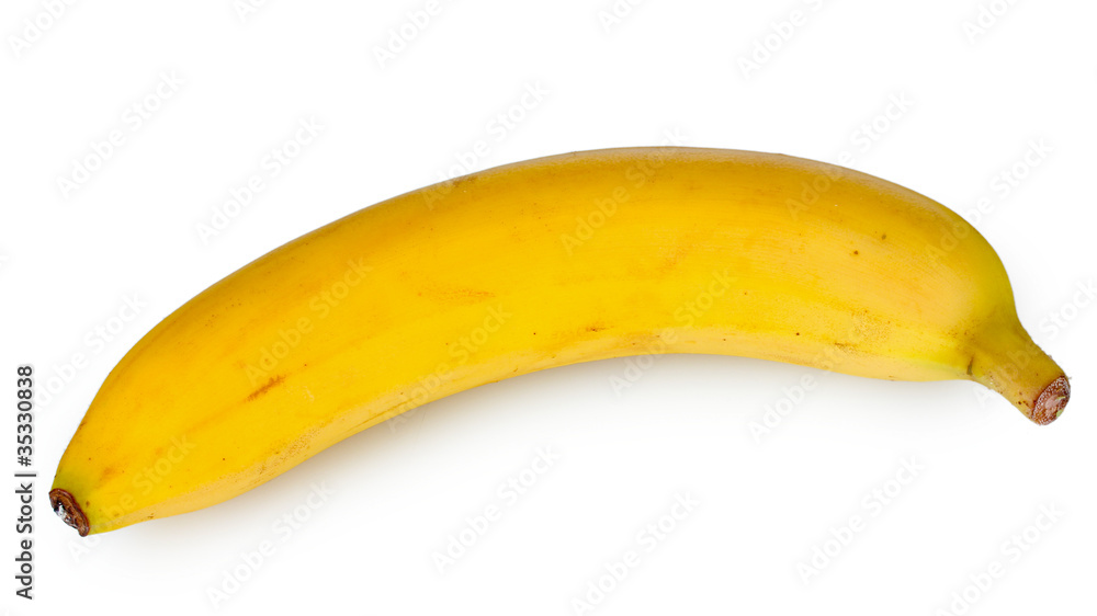 Ripe yellow banana isolated on white Ripe yellow banana isolated on white