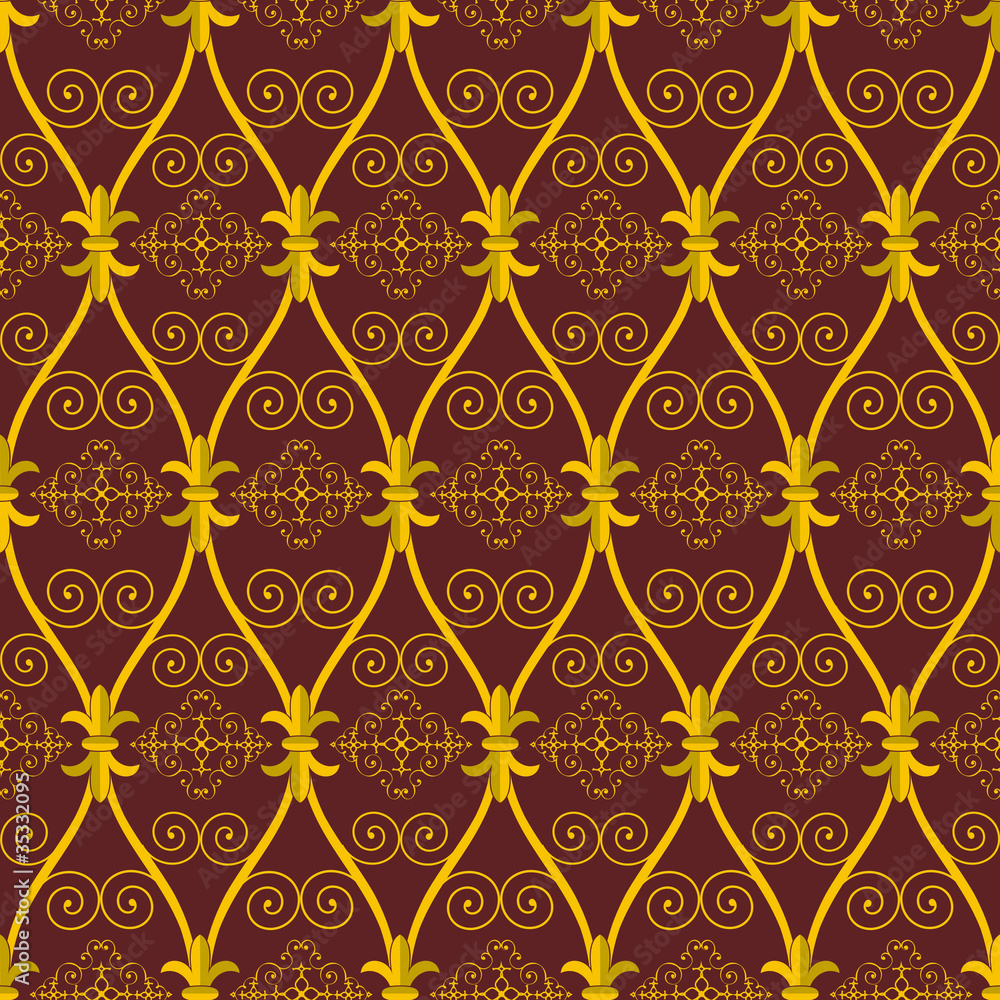 seamless abstract brown orient pattern