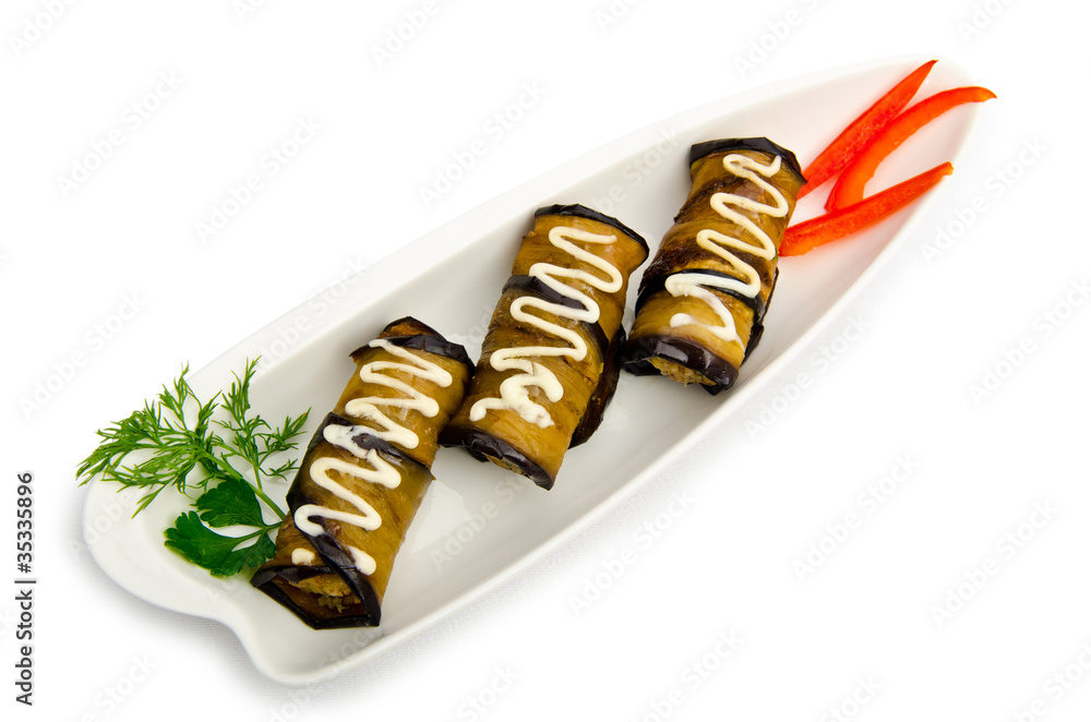 Fototapeta premium Canapes served in the plate