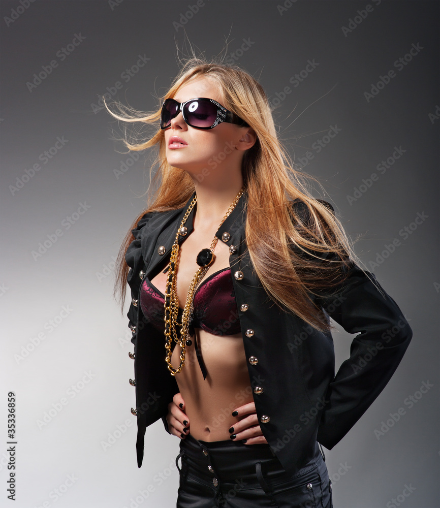 Fashion portrait of young woman Fashion portrait of young woman