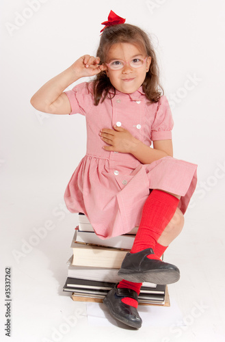 Expressive Bespectacled lit...