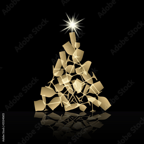 Abstract Christmas toast # Vector