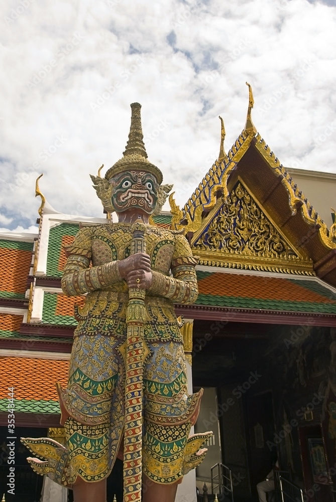 White Giant Statue in Wat Phra Kaew White Giant Statue in Wat Phra Kaew