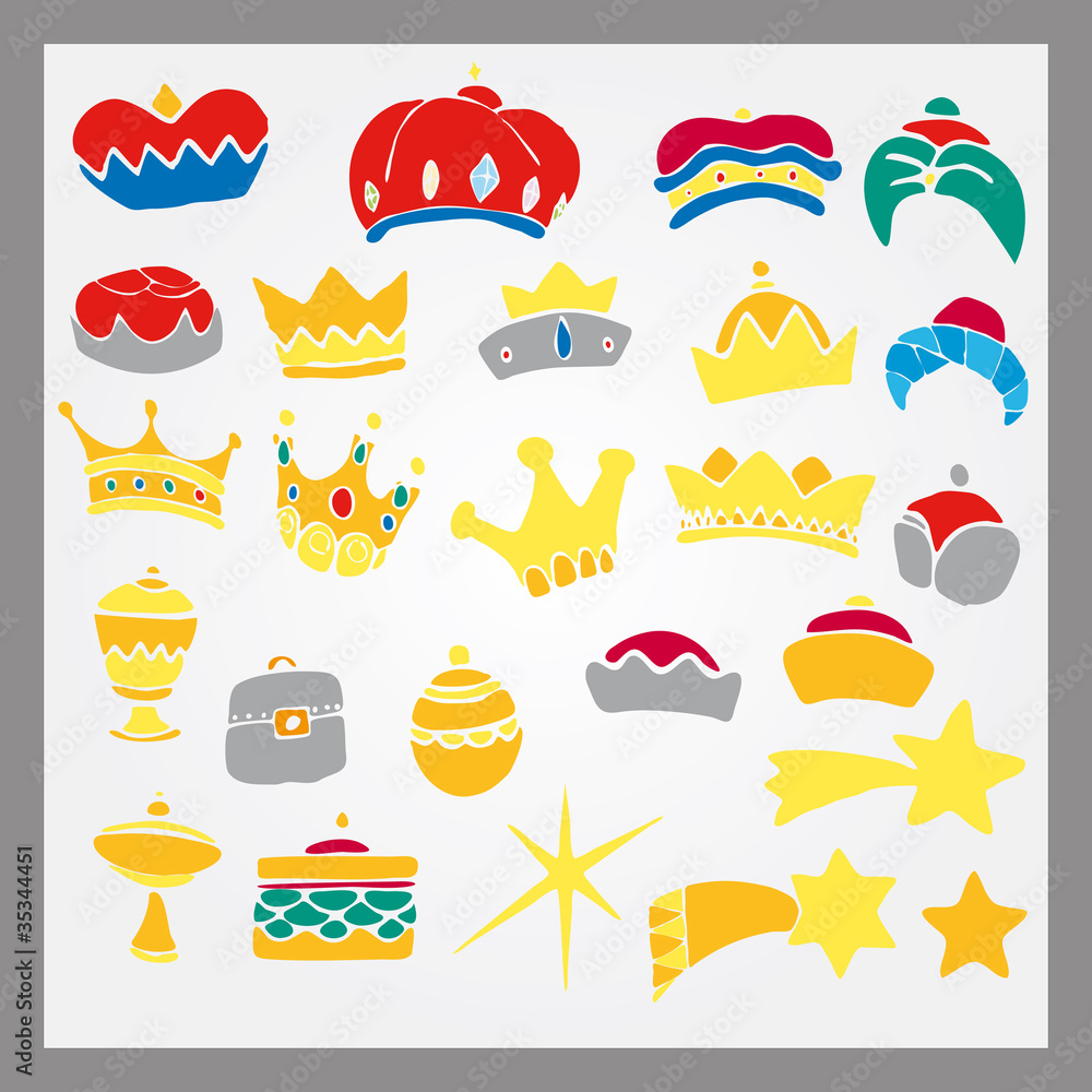 Wise men vector set christmas Wise men vector set christmas