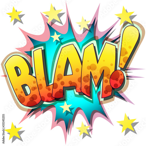 A Blam Comic Book Illustration