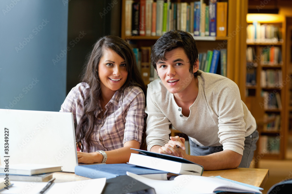 Good looking students working together Good looking students working together