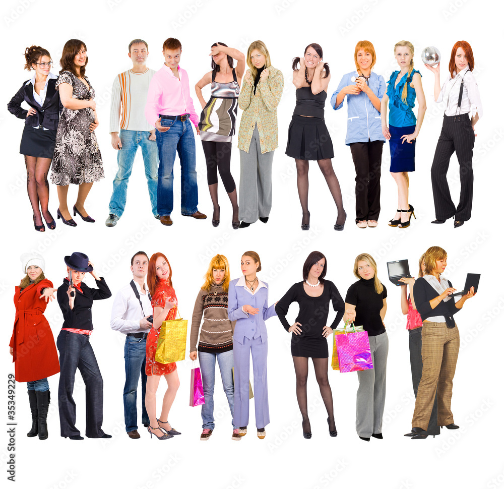 Obraz premium Isolated People Group