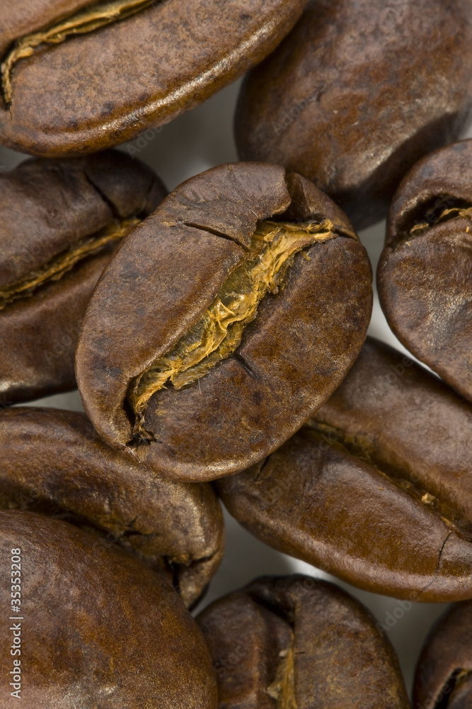 Kaffeebohnen makro Kaffeebohnen makro