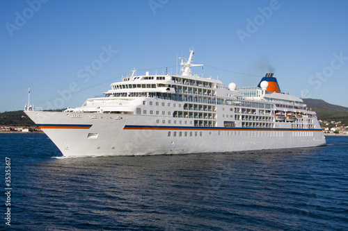 Fototapeta Naklejka Na Ścianę i Meble -  cruise ship by sea, travel and transportation