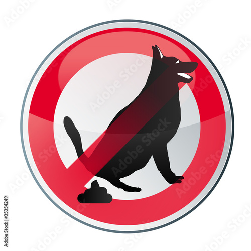interdiction aux chiens de faire leurs besoins - déféquer