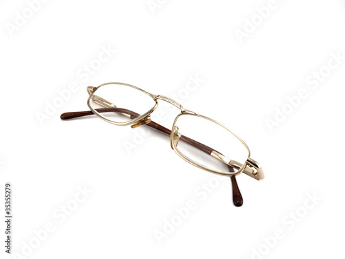 Glasses over white
