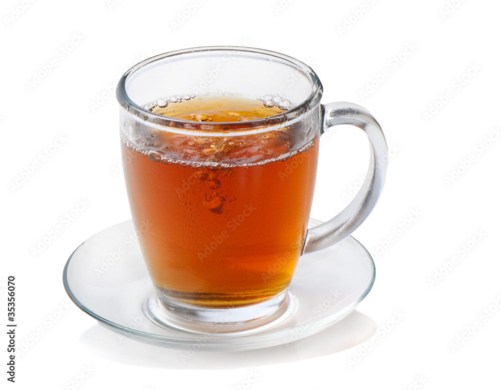 tea in cup isolated on white background tea in cup isolated on white background