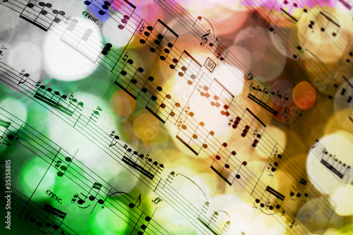 Obraz na płótnie Musical score with texture