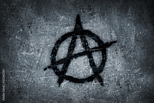 Billede på lærred anarchy symbol on wall