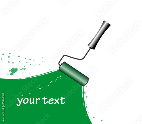 grün streichen mit walze