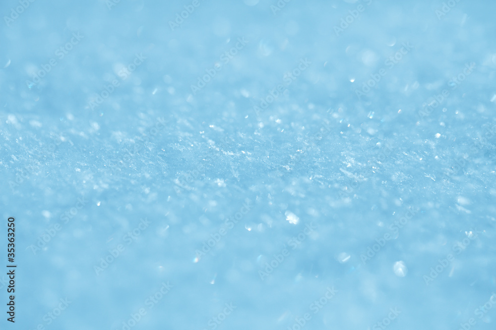 Obraz premium blue snow background, very tiny focus