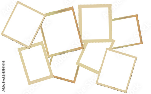 vintage photo frame set, vector