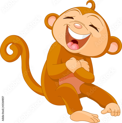Laughing  monkey фототапет