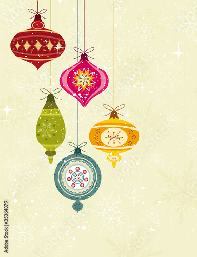 Retro christmas ornament
