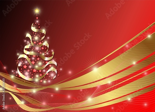 Natale Albero di Stelle Astratto-Abstract Christmas Tree Stars