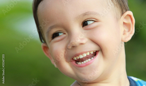 active young boy smiling
