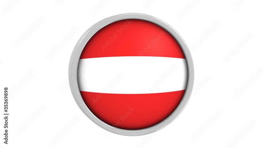 Austrian flag with circular frame Austrian flag with circular frame