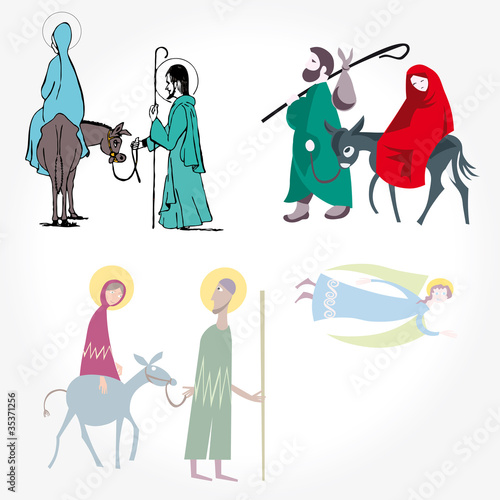 Illustration vector. Star of Bethlehem. Nativity