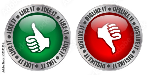 "THUMBS UP & DOWN" Web Buttons (dislike recommend like)