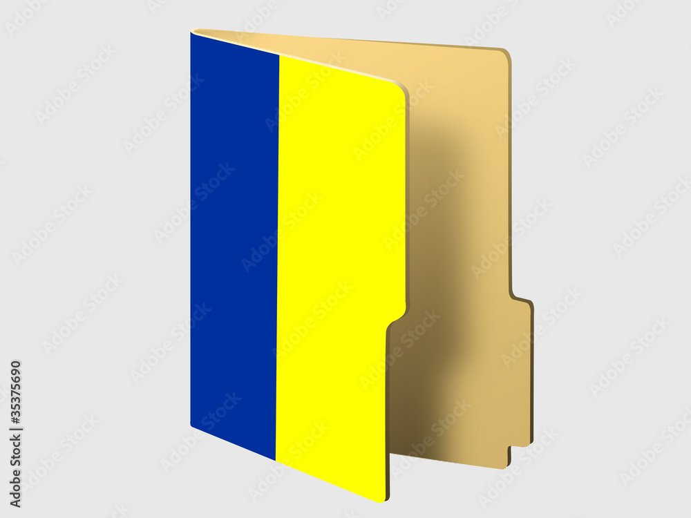 Fototapeta premium A Computer Folder Ukraine