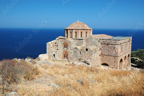 Church of Agia Sofia of byzantine town Monemvasia Greece