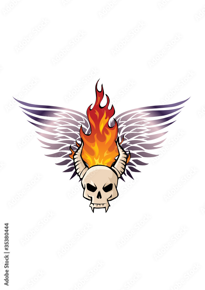 Obraz premium Biker skull