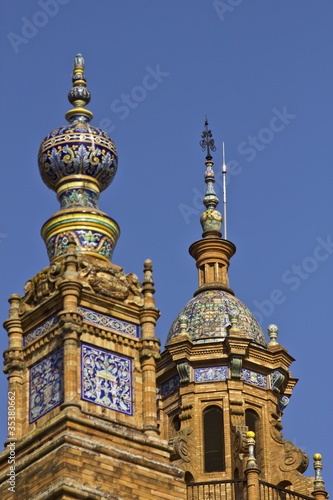 Obraz na płótnie Torre della piazza di Spagna, Siviglia w salonie