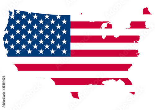 usa flag border