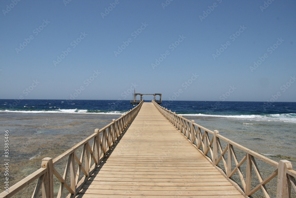 Pontoon on the beach