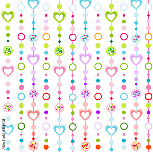 Cute seamless pattern with little hearts