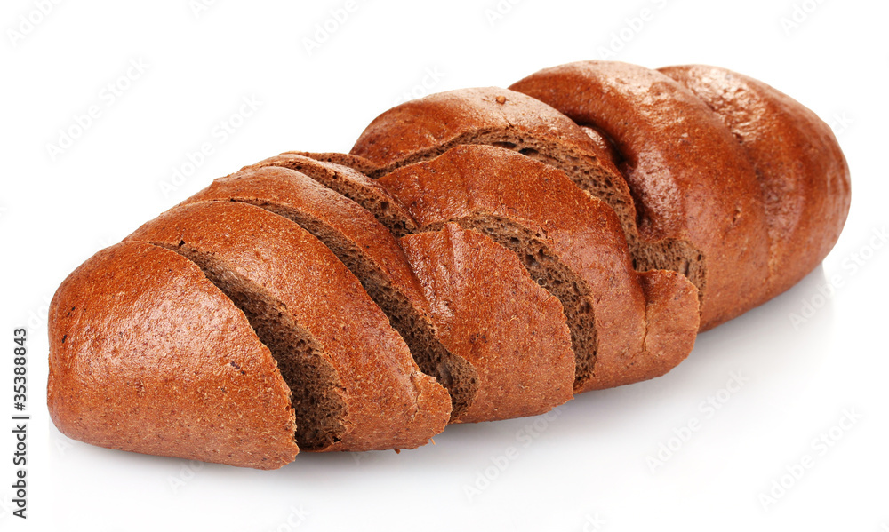 rye sliced bread isolated on white rye sliced bread isolated on white