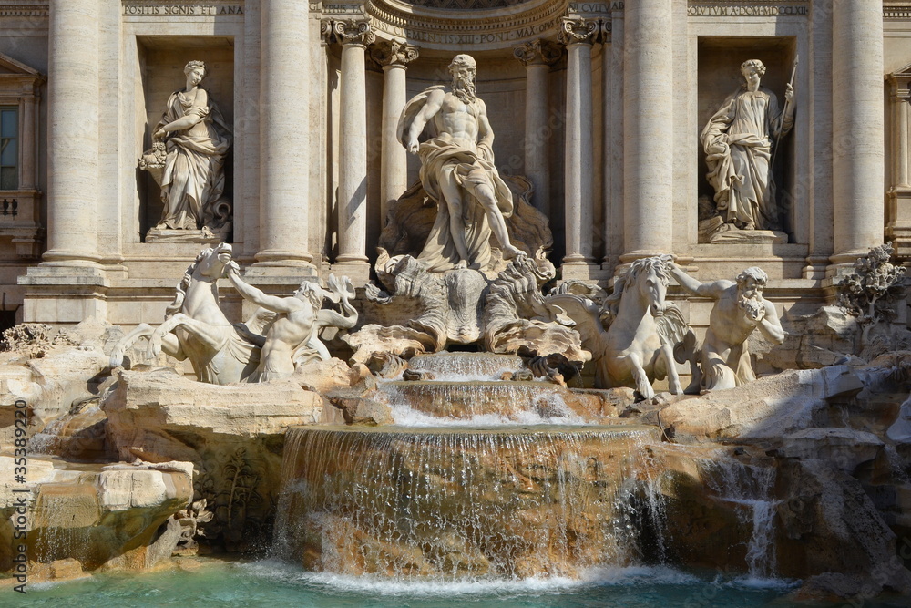 Fountain di Trevi - most famous Rome's fountains