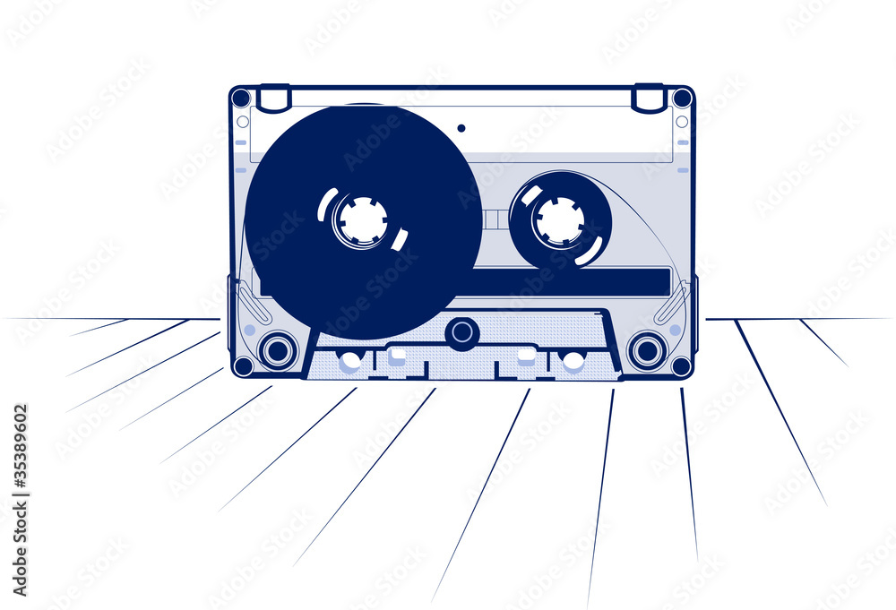 Naklejka premium tape audio casette