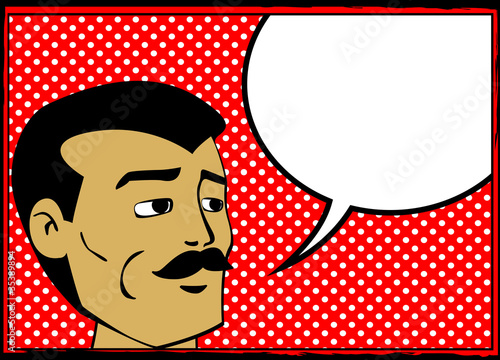 Pop art retro man