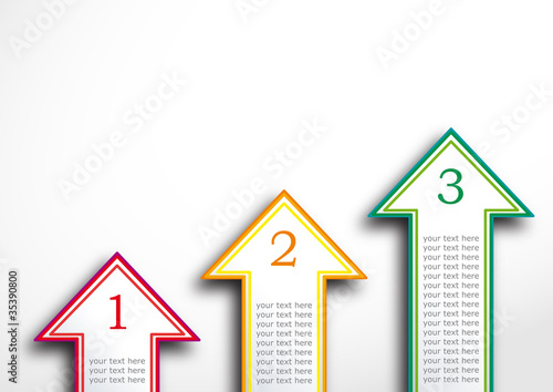 Abstract arrows in growth # Vector