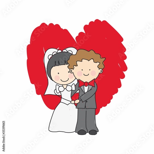 Novios abrazados