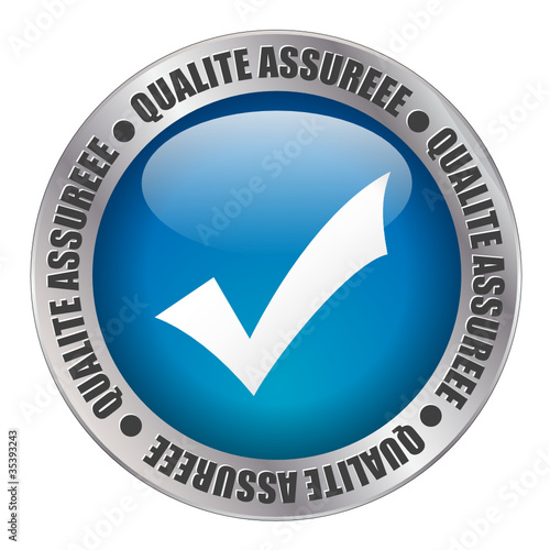 Bouton « QUALITE ASSUREE » (garantie logo bouton promesse)