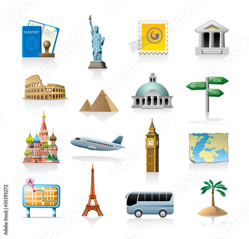 travel icon set
