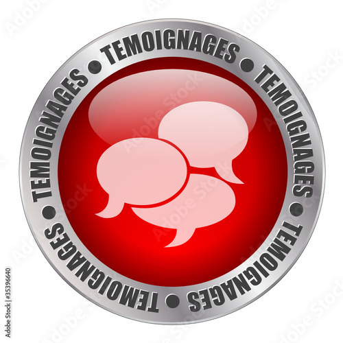 Bouton Web "TEMOIGNAGES" (forum service clients opinions avis)