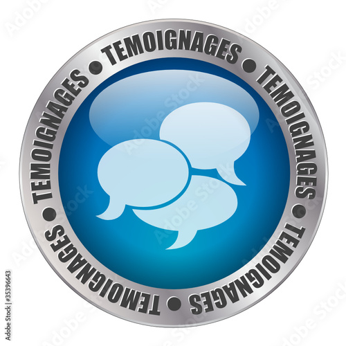 Bouton Web "TEMOIGNAGES" (opinions avis forum service clients)