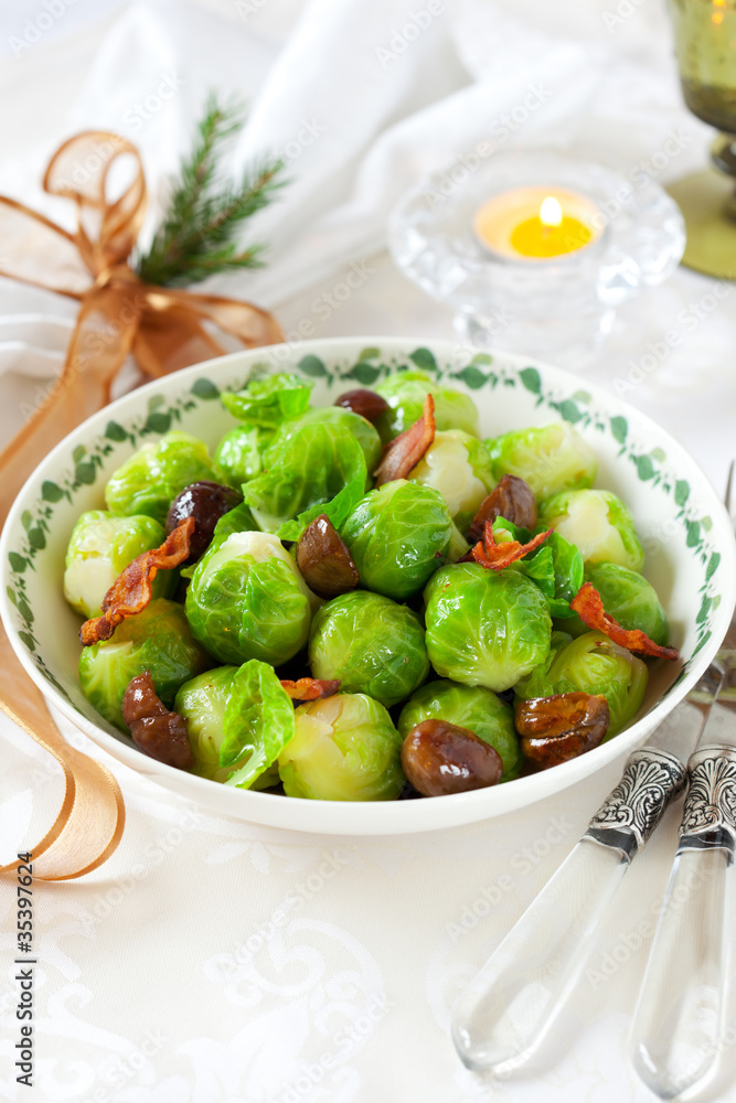 brussels sprouts with bacon and chestnuts brussels sprouts with bacon and chestnuts