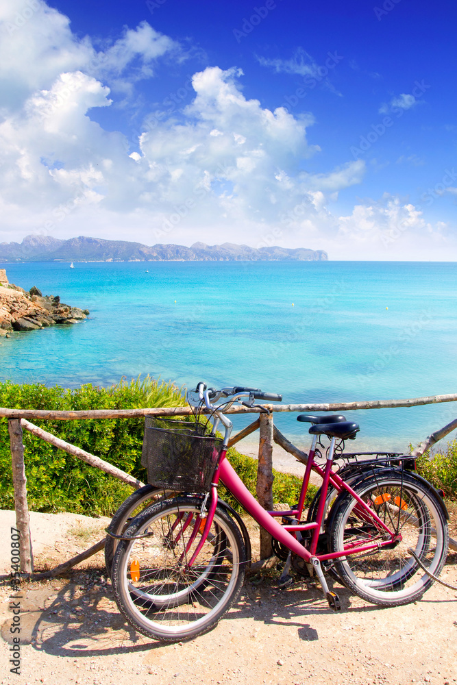 Fototapeta premium Alcudia Mallorca Playa de S Illot transparent turquoise water